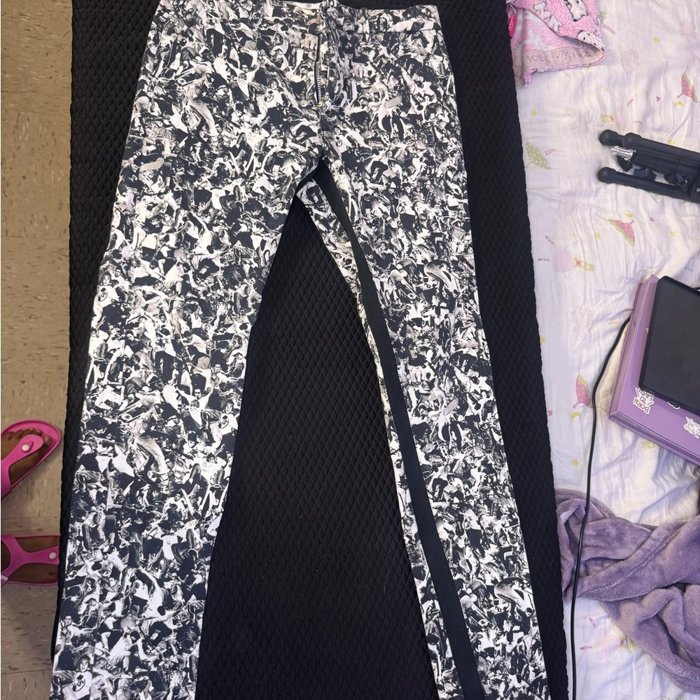 Opening Ceremony Black and White Slim Straight Jeans